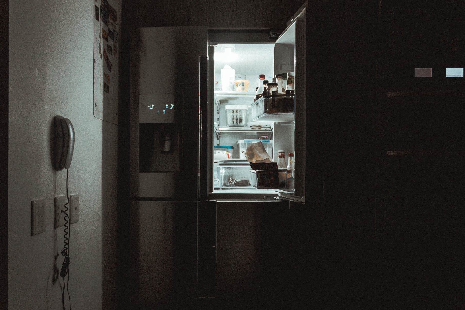 Fridge full of food